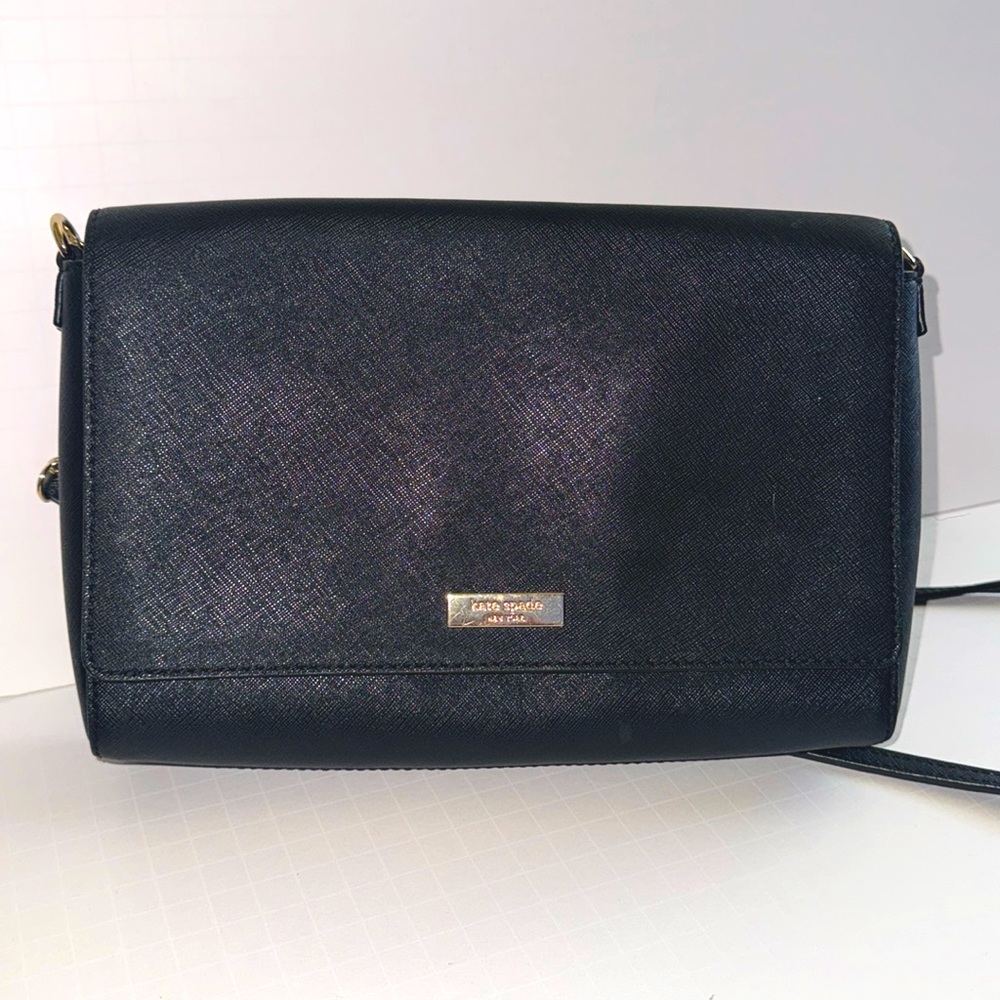 Kate Spade New York handbag, black with gold hardware